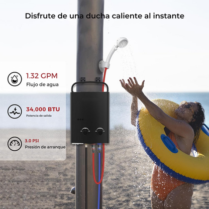 CAMPLUX Calentador Portátil de Propano – 5L Sin Tanque