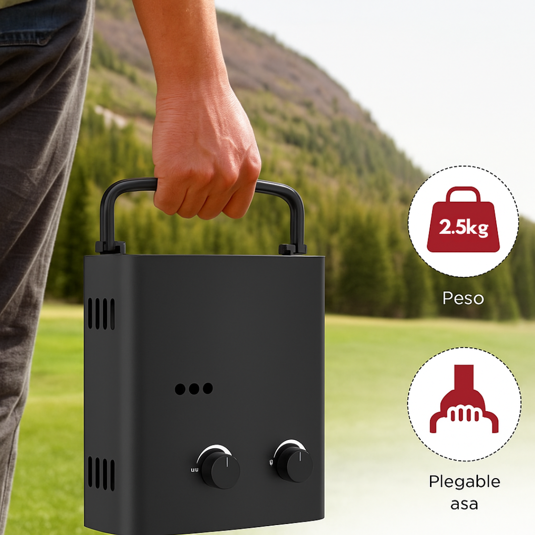 CAMPLUX Calentador Portátil de Propano – 5L Sin Tanque