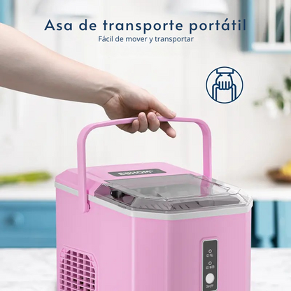 Máquina de Hielo Compacta – Rápida y Portátil para Encimera