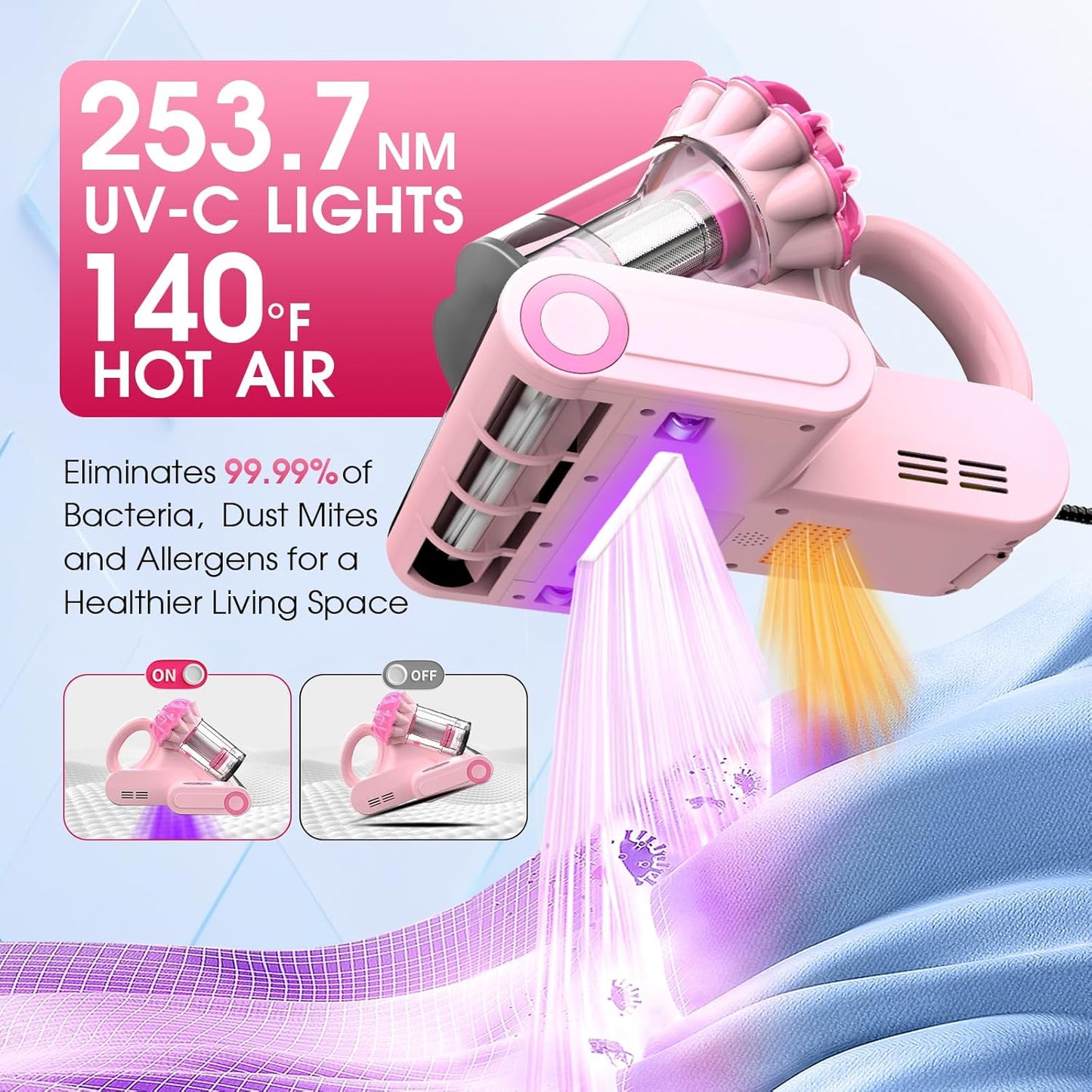 DustSlayer M8 Aspirador De Colchones Anitbacterias UV