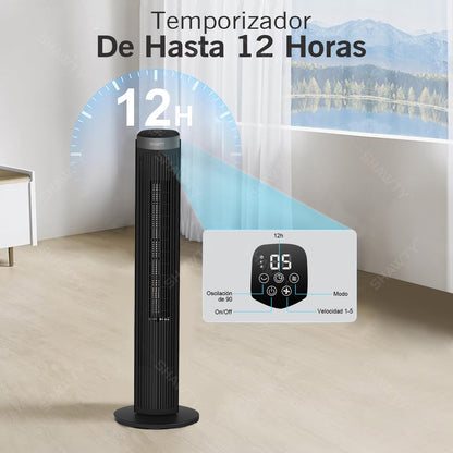 Ventilador De Torre Shawty® 40 Pulgadas 100cm Con Control Remoto