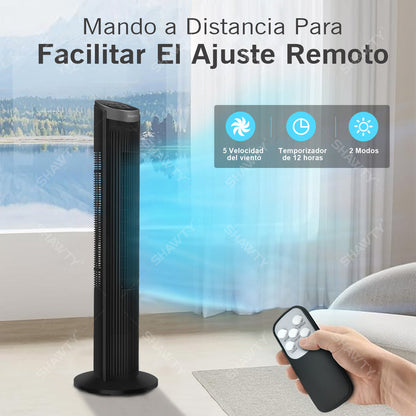 Ventilador De Torre Shawty® 40 Pulgadas 100cm Con Control Remoto